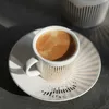 Tubblers Mirror Refleksja kawa Puchar Kreatywne konno Anamorficzny Kubek Hummingbird Ceramiczny zestaw herbaty Luycho z Coaster 90ML220ML 230731