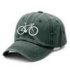 Ball Caps Bike Embroidery Washed Cotton Baseball Cap Fashion Women Men Hat Sport Visors Snapback Sun Breathable Outdoor