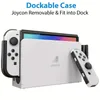For Switch OLED Case 12 Piece Set, Red And Blue Grip Protection Case+Tempered Film+6 Keycaps+for Switch OLED Protection Case+Headphones+Large Capacity Storage Bag