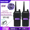 Walkie talkie Baofeng UV 82 8W FM Radio Comunicado 1PCS 2PCS Dual Band do polowania CB Ham Radios Długi zakres UV 5R UV 16 230731