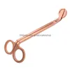 Forbici Snuffers in acciaio inossidabile Candela Wick Trimmer Taglierina in oro rosa Lampada a olio Trim Scissor Drop Delivery Attrezzi da giardino per la casa Hand Dhgas