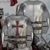 Męskie bluzy bluzy Tessffel Knight Templar Armor Pullover Newfashion Harajuko dorthsuit swobodny 3dprint/bluzy/bluzy/kurtka/mężczyźni/kobiety A-4 T230731