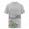 Herr t -skjortor sommar - -tröja kinesisk målning landskap 3d tryckt stil mode