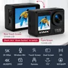 Sports Action Video Cameras Original AX9 5K Camera 4K 60fps EIS 24MP with Wireless Microphone Touch Screen Remote Control 230731