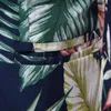 Costume décontracté veste 2021 Design hawaïen imprimé Style fleur série mode simple boutonnage haut hommes costumes Blazers298F