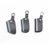 1 pçs couro de fibra de carbono Smart Remote Key Case Cover Holder Key Chain Cover Remote Para BMW 1 3 5 6 7 Series X1 X3 X4 X5 X62206