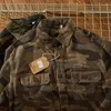 Chemises décontractées pour hommes Style militaire Camouflage américain vêtements de travail chemise à manches longues Vintage pur coton lavé manteau haut