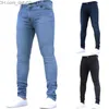 Jeans pour hommes Jeans pour hommes Pantalons pour hommes Taille haute Zipper Stretch Casual Slim Pantalon Homme Oversize Crayon Denim Skinny Pour Hommes Z230801