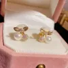 Backs Oorbellen Leuke Kleine Kersen Clip Zonder Boren Oor Clips Koper 14 K Vergulde Esthetische Sieraden Zomer Meisje Accessoires