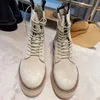 Dameslaarzen Schoenen Luxe Designer Single Stack suède laars Mode Motorlaars Militaire laars Klassiek Hoge kwaliteit militaire outdoorlaarzen met dikke zolen Maat 35-40