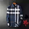 Camisa casual de diseñador de alta calidad para hombres Camisas de hombre Moda a cuadros geométricos Impreso manga larga solapa Business Fitness Camisa de hombre M-4XL