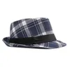 Wide Brim Hats Bucket Spring And Summer Fedoras Cap For Women Men Unisex Panama Cotton Polyester 5658cm Plaid Pattern Jazz Style LM0102 230801