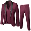 Abiti da uomo Blazer Uomo Abito da sposa Prom Dress JacketPantsVest Set Slim Fit Tuxedo Blazer maschile Personalizzato British Style Groom Clothing 230731