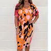 Womens Style Summer Leopard Print Loose Casual Dress