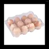 Bouteilles de stockage 24 PACK Plastique transparent Oeufs de ferme Carton Distributeur d'oeufs Plateau El Camping Pique-nique Voyage