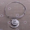 Bangle Forever My Friend Moon Soul Sisters Sis Bracciale dell'amicizia per le donne Amici Gioielli BFF placcati in argento