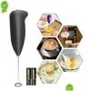 Egg Tools Electric Milk Frother Portable Beater Coffee Mixer Mini Blenders Foamer Hushåll Kök Whisk Drop Delivery Home Garden Dhaei