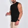 Camisetas masculinas sem mangas para verão camisola colete esportivo europeu e americano justo ajuste masculino