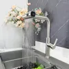 Kitchen Faucets Stainless Steel Rain Waterfall Faucet Vegetable Sink Cold And Mixer Tap Excluding Tube