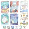 Cadeaupapier Cartoon Envelop Set Wenskaart Feest Uitnodigingskaarten Met Stickers (6st 6st Enveloppen Stickers)