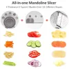 Fruit Vegetable Tools 18 Types Adjustable Mandoline Slicer Stainless Steel Julienner Grater Thickness Food Cutter Dicer 230731