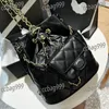 Four Color Women Mini Backpack Matelasse Chain Leather Quilted Vintage Crossbody Shoulder Bag Luxury Handbag Outdoor Shopping Coin Purse Clutch Sacoche 23CM