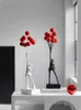 Objets décoratifs Figurines Art Ballon Fille Statues Banksy Sculpture Volante Résine Artisanat Décoration De La Maison Cadeau De Noël décoration de salon 230731