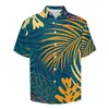 Camisas informales para hombre, camisa de playa con estampado de hojas de plantas coloridas, blusas divertidas de verano para hombre, personalizadas de talla grande 4XL