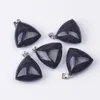 Pendentif Colliers 5 pcs/Lot Triangle Forme Dalmatien Jaspe Labradorite Arbre Agate Howlite Pierre Collier