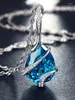 Pendentif colliers bijoux fins collier goutte d'eau cubique ZIRCON femmes fête mode cadeaux de noël