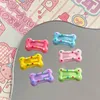 Vêtements pour chiens forme d'os Mini épingle à cheveux pour animaux de compagnie couleurs de bonbons petit chiot chat pinces à cheveux accessoires toilettage