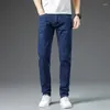 Jeans pour hommes noir hommes 2023 printemps automne élastique droite Slim Fit décontracté affaires Denim pantalon mâle marque vêtements