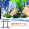 Decorações de jardim China Estilo Zen Enfeites de vidro Ornamento de simulação Decorações de aquário Acessórios de casa Pedra vermelha Mesa ao ar livre