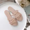 Designer Flat Sandals Pig Nose Slippers Ins Chain Slippers Chip Jelly Shoes Blude Black Green Nude Summer Size 35-41