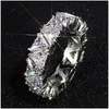 Wedding Rings 2023 Top Sell Luxury Jewelry 925 Sterling Sier Triangle Cut 5A Cubic Zircon Cz Diamond Gemstones Party Handmade Women Dhbvo