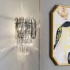 Lampa ścienna nowoczesna na salon luksusowe kinkiety oświetlenie oprawy sypialnia łóżka kryształ