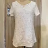 Femmes Blouses Doux Femmes Top Fleur Broderie Ourlet Lâche D'été T-shirt Belle Évider Blouse Femme Vêtements