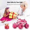 Electric RC Car RC 4WD Electric Off road Vehicle High speed Racing car Climbing pink girls' four wheel drive toy 230801