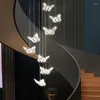 Lampa ścienna Nordic LED Butterfly Lights Wiselant Light Light Lighting Beziuszek Wiszący salon Korridor Schody Dekoracja