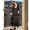 Sukienki robocze Korea Eleganckie stroje Blazer Vintage Lady Chic Dwuczęściowe zestawy Modne Modne Upraw Linia Midi Spirts Suit