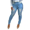 Jeans pour femmes été côté pansement déchiré femmes avec des cravates à lacets Denim pantalon pantalons De Mujer maigre taille haute crayon pantalon