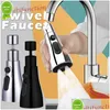 Banyo Lavabo Muslukları 360 Döndürme Mutfak Musluğu Extender Plastik Sıçrama Filtresi Washbasin Bubbler Nozul Dönüşü Dönüşü Ev G DHMC0