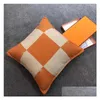 Coussin / Oreiller Décoratif Style Nordique Modèle Chambre Pause Déjeuner Canapé Coussins Voiture Taille Dos Coussin Laine Tricoté Taie D'oreiller Automne Dr Dhkrj