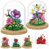 Blocos Cidade Mini Ornamento Flor Imortal Construção Modelo Amigos Rosa Decoração De Casa Faça Você Mesmo Tijolos Brinquedos Para Meninas Crianças Presente Aa220303 Dhxnx