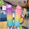 Waterflessen 1 liter fles Motivatie Sport Lekvrij Drinken Outdoor Reizen Gym Fitness Kannen Voor Keuken Cup Drop Delivery Ho Dhnb2