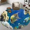 Carpets 2023 New Style Living Room Rug Round Chair Mat Non-Slip Doormat Children's Bedroom Floating Mat 3D Printed Absorbent Mat R230801