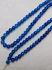 Collane con ciondolo Asian Natural 6mm Jade Gem Tibet Buddhist 108 Prayer Blue Beads Mala Collana