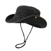 Cappelli a tesa larga Protezione solare Cappello da pesca Maglia traspirante estiva Cappellini da escursionismo da campeggio Anti-Uv Alpinismo Cowboy da uomo