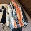 Scals Marke Designer Seidenschal Frauen Lange Schals Wraps Herbst Bandana Scurves Pashmina Frau Luxus Beach Hijab Foulard 90*180 cm Y23