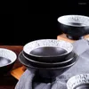 Tigelas Utensílios de mesa de cerâmica estilo japonês sob o vidrado Tigela de arroz grelhado em três partes Comer em casa Sopa especial coreana